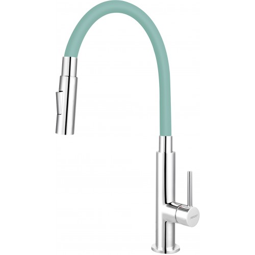 NOVASERVIS Küchenarmatur mit ausziehbarer Brause, 2 Düsen, mint/chrom 70730,0M
