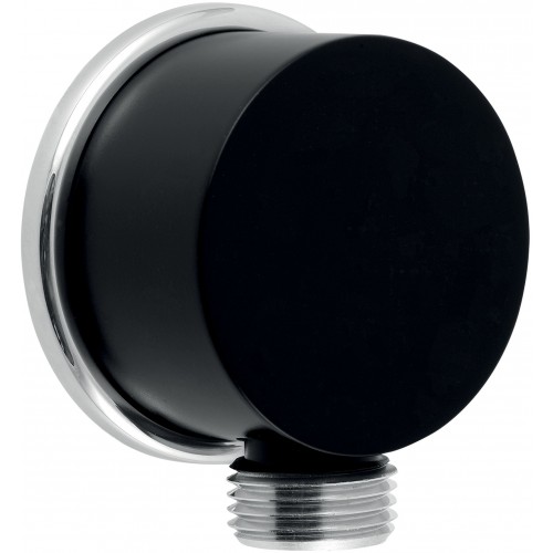 FERRO Universeller Winkelanschluss für Duschschlauch 1/2", schwarz D/STENAA1,5