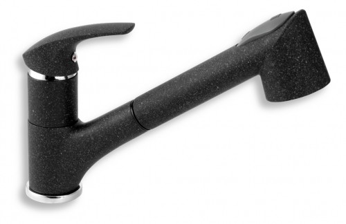 METALIA 57 Spültischarmatur mit ausziehbarer Geschirrbrause, granitschwarz 57081,GRB