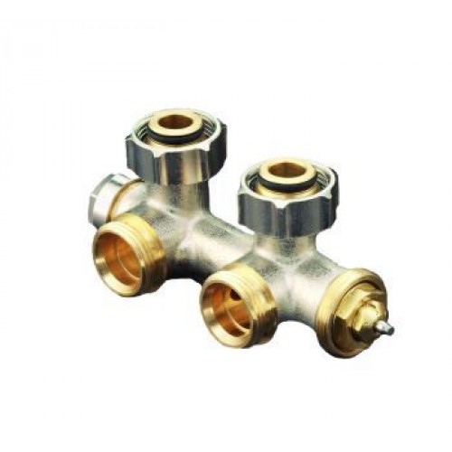 OVENTROP-Anschlussarmatur "Multiblock T" 3/4"ÜM x 3/4"AG, 2-Rohr, Messing, Eck 1184014 OVENTROP-Anschlussarmatur "Multiblock T" 3/4"ÜM x 3/4"AG, 2-Rohr, Messing, Eck 1184014