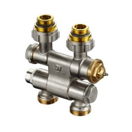 OVENTROP-Anschlussarmatur"Multiblock TF" 1/2"AG x 3/4"AG,1-u.2-Rohr,Ms,schwenkbar