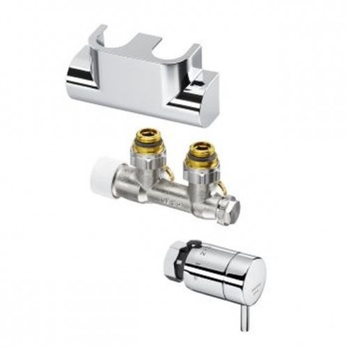 OVENTROP-Anschluss-Set für Badheizkörper "Multiblock T" + "pinox H" Eck, chrom 1184286 OVENTROP-Anschluss-Set für Badheizkörper "Multiblock T" + "pinox H" Eck, chrom 1184286