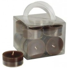 PAPSTAR Teelicht, braun, 12 Stück, 10470