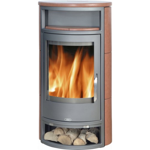 ABX POLAR 4654-8-III Holz-Kaminofen, schwarzes Blech, chocolate 4654-8KCHC