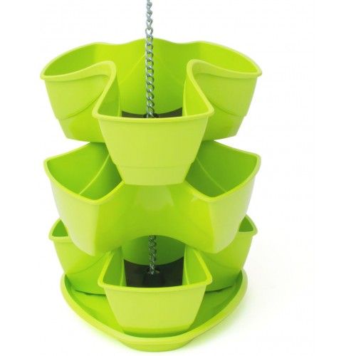 PROSPERPLAST COUBI Blumenampel Ampel-Kräutertopf mit drei Ebenen 9 l, limette grün DKN300W PROSPERPLAST COUBI Blumenampel Ampel-Kräutertopf mit drei Ebenen 9 l, limette grün DKN300W