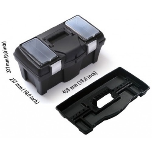 PROSPERPLAST VIPER Werkzeugkoffer aus Kunststoff schwarz, 458 x 257 x 227 mm N18A