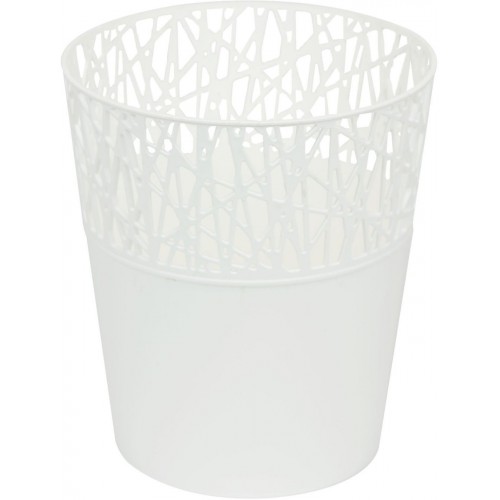 PROSPERPLAST CITY Blumentopf mit Spitze 11,3 cm weiß DCIT115