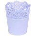 Prosperplast LACE Blumentopf mit Spitzenumrandung 16 cm, Lavendel DLAC160-2635U