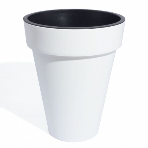 Prosperplast CUBE SLIM Blumentopf 27,6x34,9cm weiß DCUS280-S449