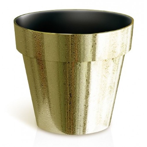 PROSPERPLAST CUBE CHROME GOLD Übertopf 0,6 L gold DGC110SF PROSPERPLAST CUBE CHROME GOLD Übertopf 0,6 L gold DGC110SF
