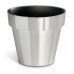 PROSPERPLAST CUBE CHROME SILVER Übertopf 0,6 L silber DGC110S