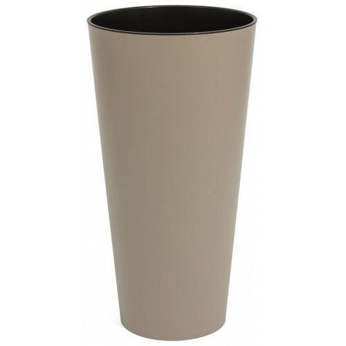 Blumenvase Blumentopf inkl. Einsatz TUBUS SLIM Pflanzsäule 8 L mocca matt DTUS200