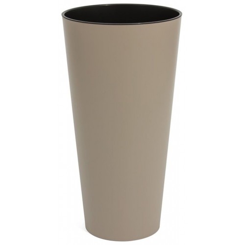 Blumenvase Blumentopf inkl. Einsatz TUBUS SLIM Pflanzsäule 3,3 L mocca matt DTUS150