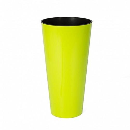 Blumenvase TUBUS SLIM SHINE 8 L Blumentopf inkl. Einsatz Pflanzsäule glänzend lime