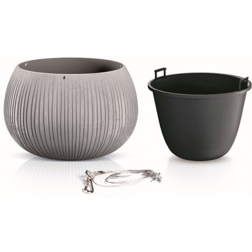Prosperplast BETON BOWL WS Blumentopf 23,8 cm, steingrau DKB290WS-422U
