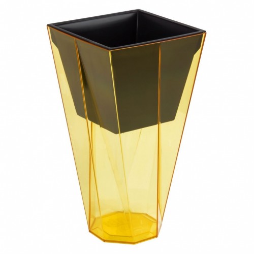 URBI TWIST Blumentopf m. Einsatz viereckig orange transparent H 27 cm DURD140P