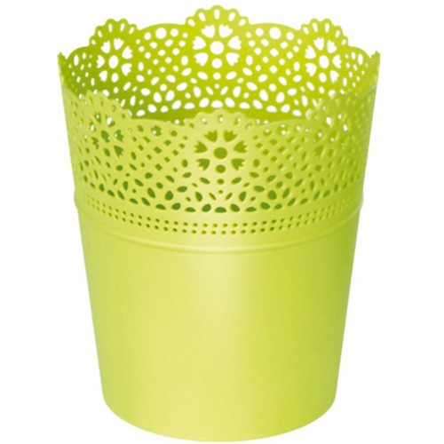 Prosperplast LACE Blumentopf mit Spitzenumrandung 18 cm lime grün DLAC180-389U