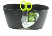Prosperplast LIMES DUBLO Kräutertopf Übertopf m. Schere 2,5 l, graphit DLD250