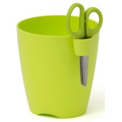 PROSPERPLAST LIMES UNO Kräutertopf Übertopf m. Schere 1,3 l limette grün DLU130