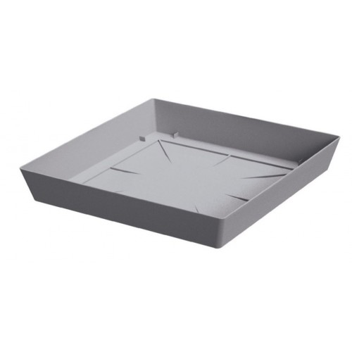 PROSPERPLAST LOFLY Untersatz eckig 24,5x24,5x4cm, grau PPLFQ245