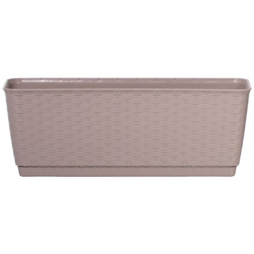 Prosperplast RATOLLA P Blumenkasten mit Untersetzer 49,2x17,2x17,4cm mocca DRL500P-7529U