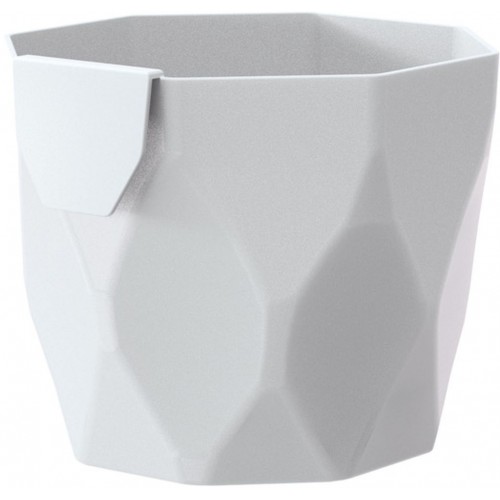 Blumentopf ROCKA H:10 cm, weiß DROC125