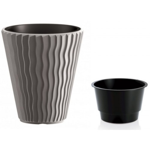 Prosperplast SANDY Blumentopf 39cm, 37l, grau DBSP400-405U