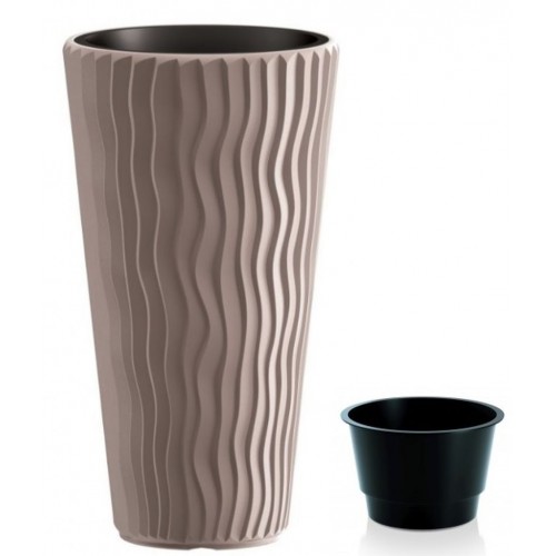 Prosperplast SANDY SLIM Blumentopf 34,9cm, 37l, mocca DPSP350-7529