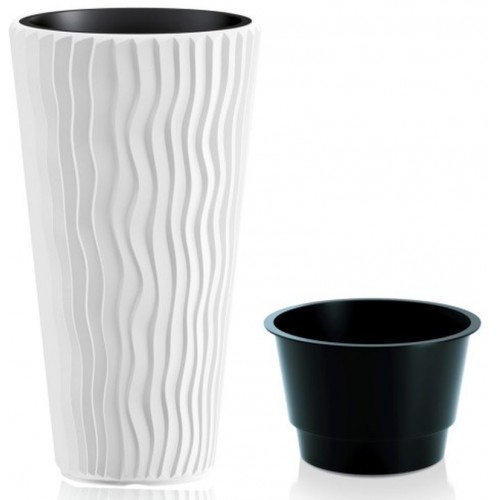 Prosperplast SANDY SLIM Blumentopf 34,9cm, 37l, weiß DPSP350-S449