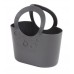 Flexi Tasche Einkaufstasche Strand Korb Lily, Dunkelgrau 24 cm breit, ITLI240-426U
