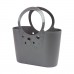 Flexi Tasche Einkaufstasche Strand Korb Lily, Dunkelgrau 40 cm breit, ITLI400-426U