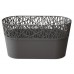 PROSPERPLAST CITY Blumenkaste mit Spitze 28,5 cm graphit DCIT285