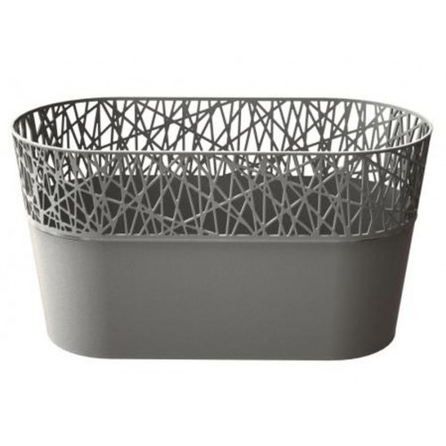PROSPERPLAST CITY Blumenkaste mit Spitze 28,5 cm steingrau DCIT285 PROSPERPLAST CITY Blumenkaste mit Spitze 28,5 cm steingrau DCIT285
