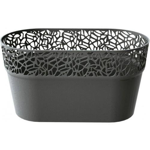Prosperplast Naturo Blumentopf mit Spitzenoptik 28 cm graphit DNAT275 Prosperplast Naturo Blumentopf mit Spitzenoptik 28 cm graphit DNAT275