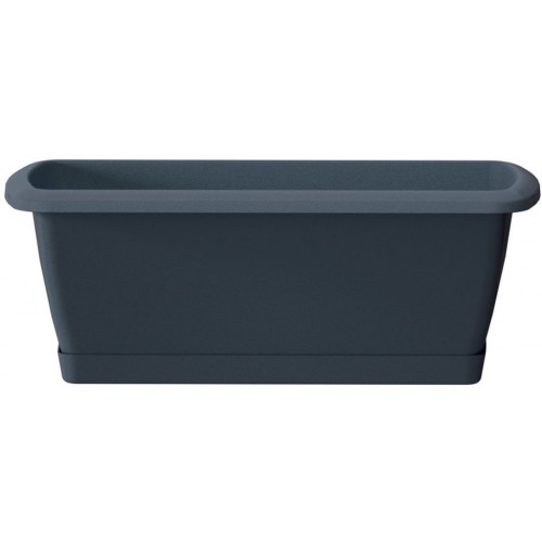Prosperplast RESPANA Blumenkasten mit Untersetzer 88,5x18,4x14,5cm, anthrazit ISE900P-S433