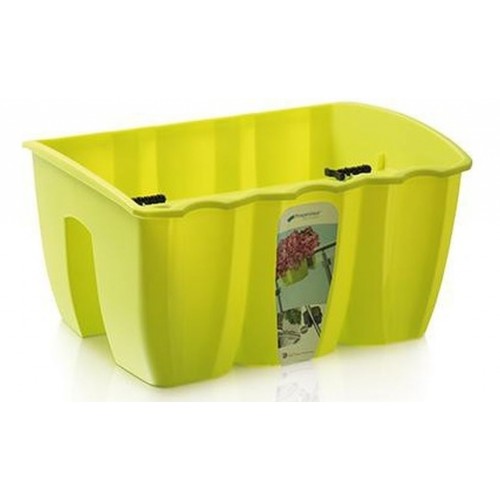 Prosperplast CROWN Balkontopf für Balkongeländer 39 x 28 x 20cm, 12l, limette grün DCRO400