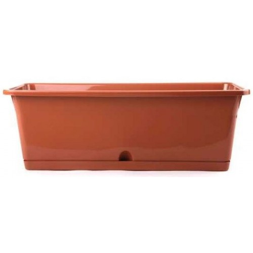 Prosperplast Camelia Blumenkasten mit Untersetzer 40,2x17x14,3cm Terrakotta DCM400-R624