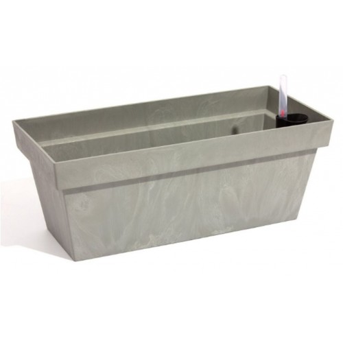 PROSPERPLAST CUBE CASE Blumenkasten Balkonkasten 25 L grau Optik Beton DCUC600