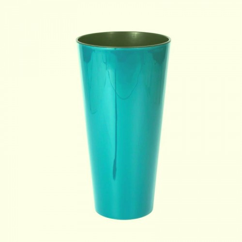 Blumenvase TUBUS SLIM SHINE 15,5 L Blumentopf inkl. Einsatz Pflanzsäule glänzend türkis Blumenvase TUBUS SLIM SHINE 15,5 L Blumentopf inkl. Einsatz Pflanzsäule glänzend türkis