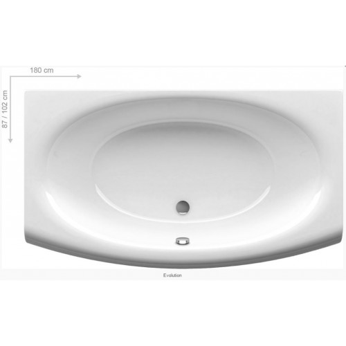 RAVAK Badewanne EVOLUTION PU PLUS 180x102 snowwhite C1010P0000