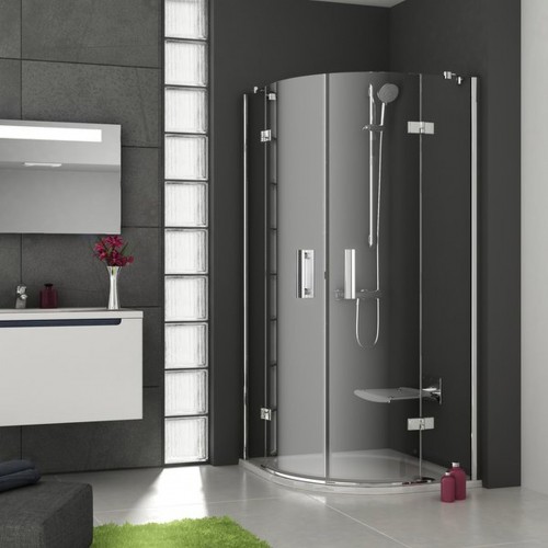 RAVAK SMARTLINE SMSKK4-90 Duschdrehtür Runddusche Chrom+ESG ohne Dekor 3S277A00Y1