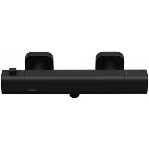 RAVAK 10° FREE BLACK TD F 033.20 Thermostat-Duscharmatur X070154