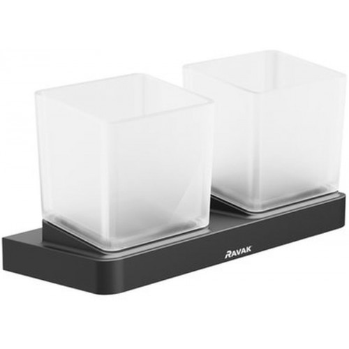 RAVAK 10° BLACK TD 220.20 Halter mit Zwei Buchern X07P558