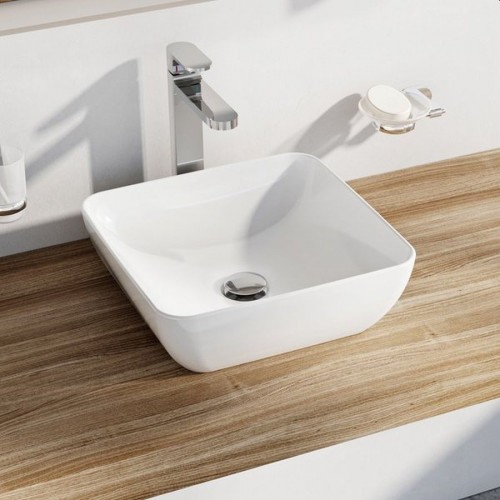 RAVAK UNI 380 S SLIM Keramik-Aufsatzwaschbecken XJX01138001