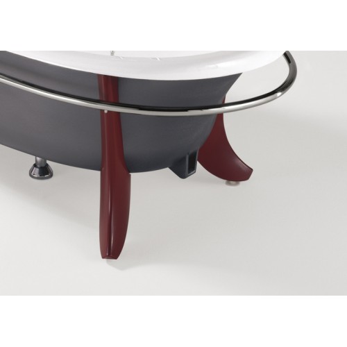 Roca Newcast Badewannefüße mit Handtuchhalter, roter Lack, 72910930M1