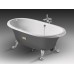 Roca Newcast Badewanne Gusseisen 170 x 85 cm, 222l, grau-weiß antislip, 7233650000