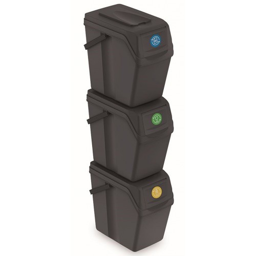 Prosperplast SORTIBOX II Müllsortierer Mülltrennsystem 3x25l, anthrazit ISWB25S3 Prosperplast SORTIBOX II Müllsortierer Mülltrennsystem 3x25l, anthrazit ISWB25S3