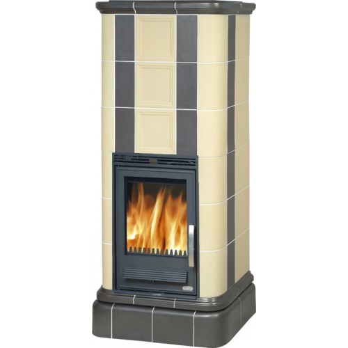 ABX Warmwasser-Kachelofen KALEDONIE COLOR L 3009, picasso/Tabak-Farbe