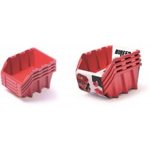 Kistenberg BINEER LONG SET Werkzeugschalen, 295x198x195mm, 4St. Rot KBILS30