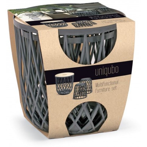 Prosperplast UNIQUBO Set Universal-Körbe 2+1 grau IKUB35